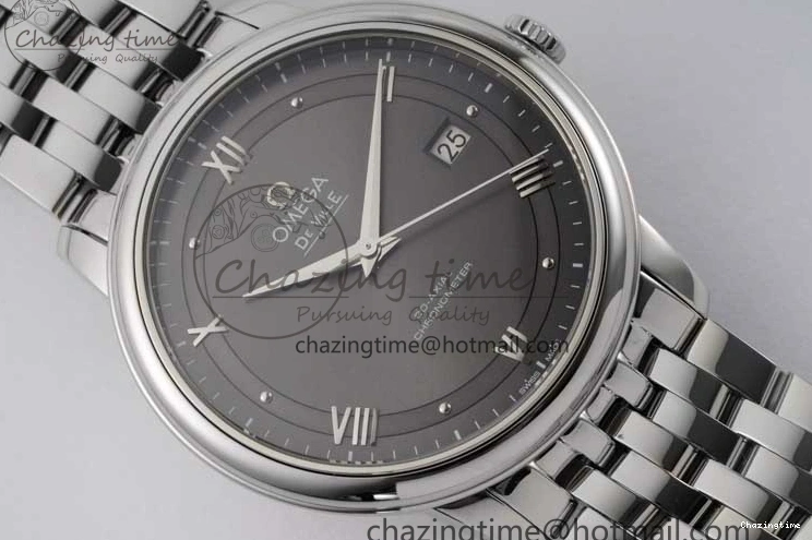 0213 De Ville SS DIWF 1:1 Best Edition Gray Dial SS Markers on SS Bracelet MIYOTA FlexibleFit 7851